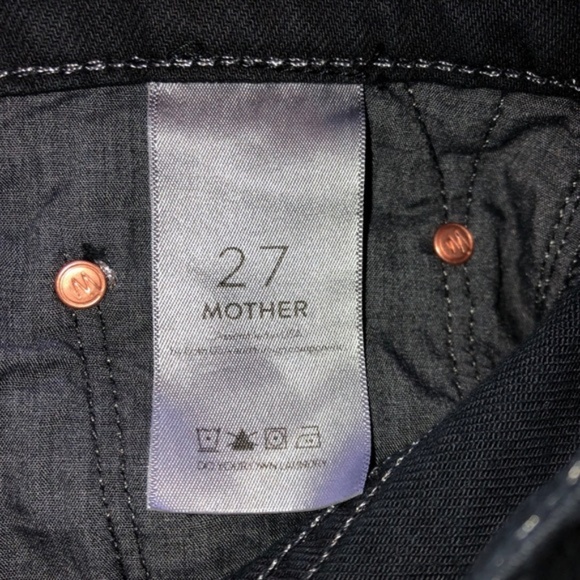 Mother The Dropout Black Crop Boyfriend Slim Jeans - Picture 7 of 7